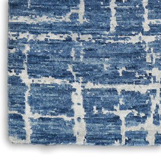 Nourison Luna LUN02 Blue Silver Area Rug by Reserve Collection 