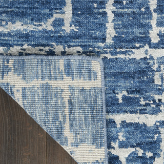 Nourison Luna LUN02 Blue Silver Area Rug by Reserve Collection 