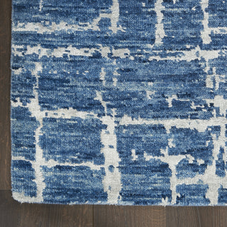 Nourison Luna LUN02 Blue Silver Area Rug by Reserve Collection 