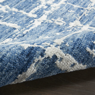 Nourison Luna LUN02 Blue Silver Area Rug by Reserve Collection 