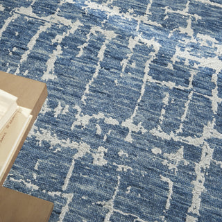 Nourison Luna LUN02 Blue Silver Area Rug by Reserve Collection 