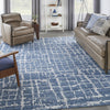 Nourison Luna LUN02 Blue Silver Area Rug by Reserve Collection