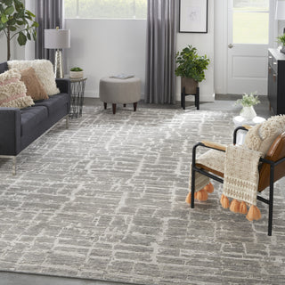 Nourison Luna LUN02 Grey Silver Area Rug by Reserve Collection 