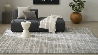 Nourison Luna LUN02 Grey Silver Area Rug by Reserve Collection 