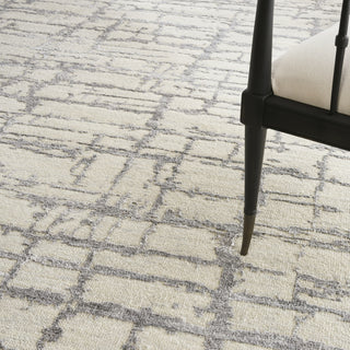 Nourison Luna LUN02 Ivory Grey Area Rug by Reserve Collection 