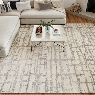 Nourison Luna LUN02 Ivory Grey Area Rug by Reserve Collection 