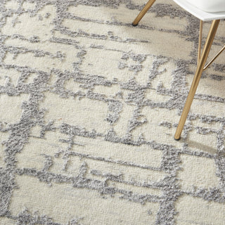 Nourison Luna LUN02 Ivory Grey Area Rug by Reserve Collection 