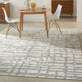 Nourison Luna LUN02 Ivory Grey Area Rug by Reserve Collection 