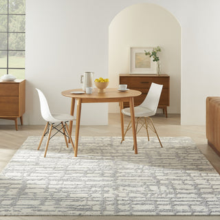Nourison Luna LUN02 Ivory Grey Area Rug by Reserve Collection 