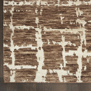 Nourison Luna LUN02 Mocha Ivory Area Rug by Reserve Collection 