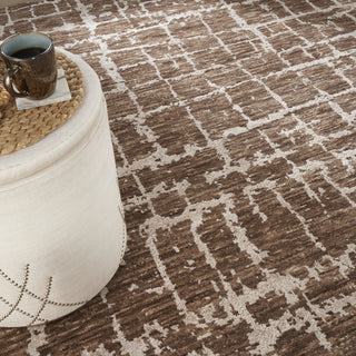 Nourison Luna LUN02 Mocha Ivory Area Rug by Reserve Collection 