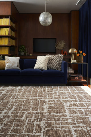 Nourison Luna LUN02 Mocha Ivory Area Rug by Reserve Collection 