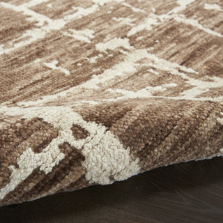 Nourison Luna LUN02 Mocha Ivory Area Rug by Reserve Collection 