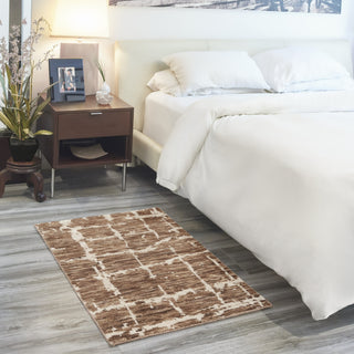 Nourison Luna LUN02 Mocha Ivory Area Rug by Reserve Collection