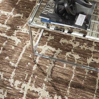 Nourison Luna LUN02 Mocha Ivory Area Rug by Reserve Collection 