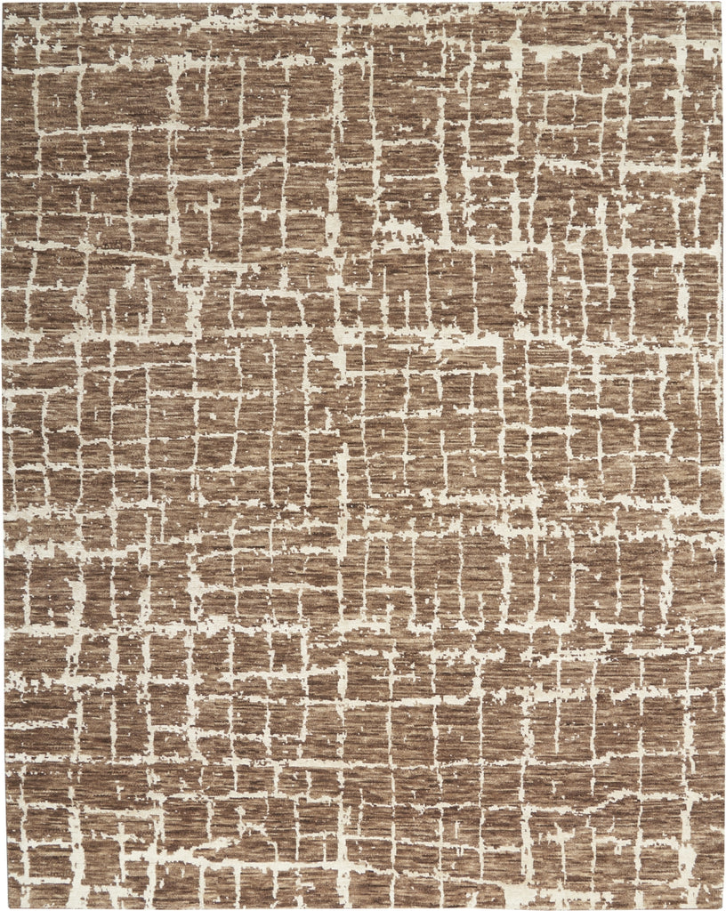 Nourison Luna LUN02 Mocha Ivory Area Rug by Reserve Collection