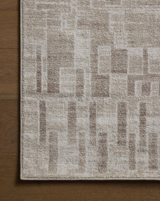 Loloi Lune LUN-02 Ivory / Mushroom Area Rug Corner Image