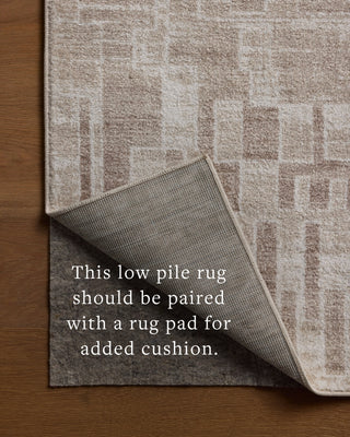 Loloi Lune LUN-02 Ivory / Mushroom Area Rug Backing Image