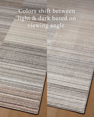 Loloi Lune LUN-03 Granite / Natural Area Rug Angle Image