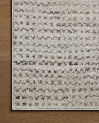 Loloi Lune LUN-04 Ivory / Pebble Area Rug Corner Image