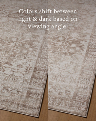 Loloi Lune LUN-05 Taupe / Ivory Area Rug Angle Image