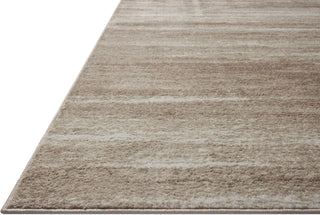 Loloi Lune LUN-06 Mushroom / White Area Rug Corner Image
