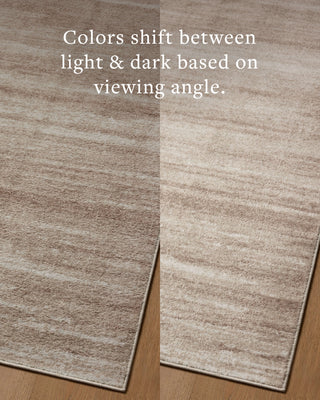 Loloi Lune LUN-06 Mushroom / White Area Rug Angle Image