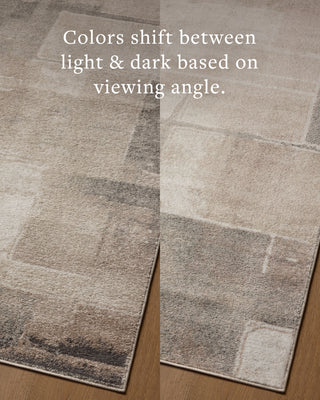 Loloi Lune LUN-07 Beige / Stone Area Rug Angle Image