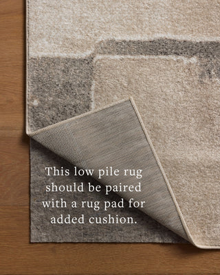 Loloi Lune LUN-07 Beige / Stone Area Rug Backing Image