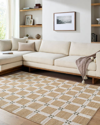 Livabliss La Luna LUU-2308-Sandstone-Ivory-Olive Green Area Rug Room Scene