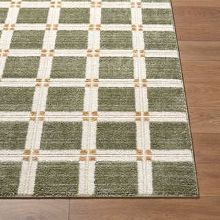 Livabliss La Luna LUU-2309 The Prominent Colors In This Home Decor Item Are: Olive Green Area Rug Angle