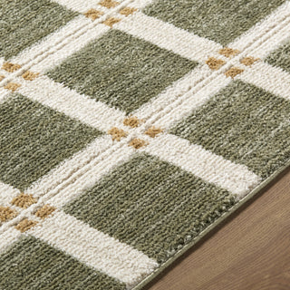 Livabliss La Luna LUU-2309 The Prominent Colors In This Home Decor Item Are: Olive Green Area Rug Detail