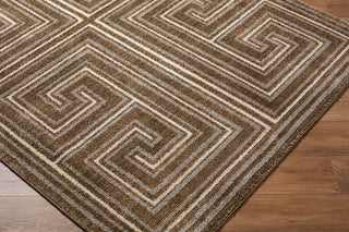 Livabliss La Luna LUU-2311-Taupe-Ivory-Chocolate Brown Area Rug Corner Shot