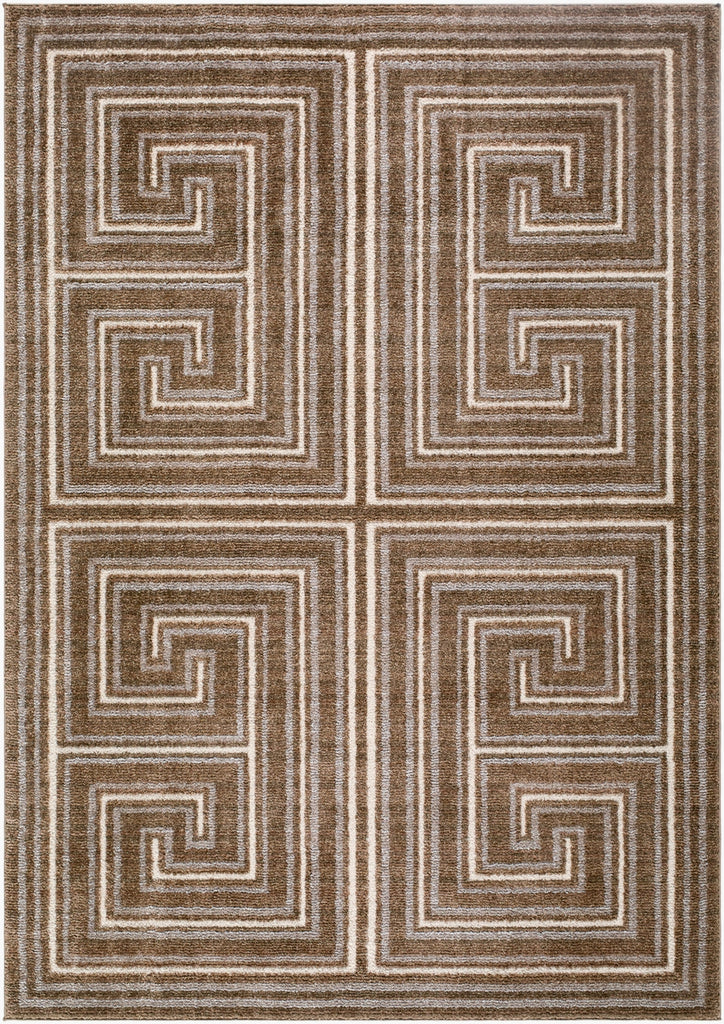 Livabliss La Luna LUU-2311-Taupe-Ivory-Chocolate Brown Area Rug main image
