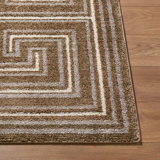 Livabliss La Luna LUU-2311-Taupe-Ivory-Chocolate Brown Area Rug Angle