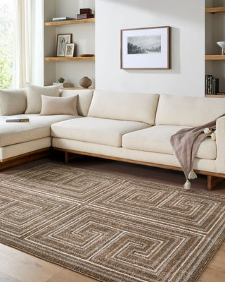 Livabliss La Luna LUU-2311-Taupe-Ivory-Chocolate Brown Area Rug Room Scene