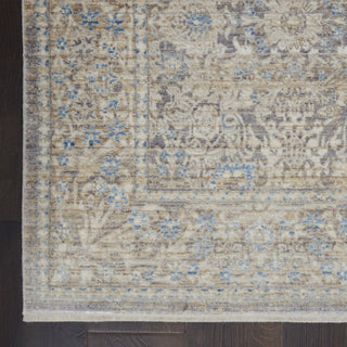Nourison Lustrous Weave LUW01 Ivory Blue Area Rug Detail Image