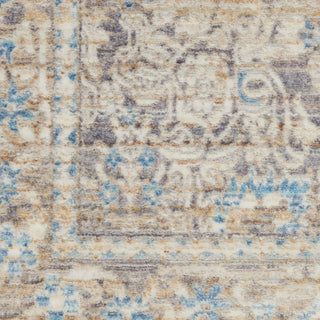 Nourison Lustrous Weave LUW01 Ivory Blue Area Rug Swatch Image