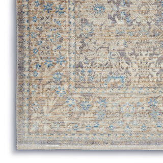 Nourison Lustrous Weave LUW01 Ivory Blue Area Rug Texture Image