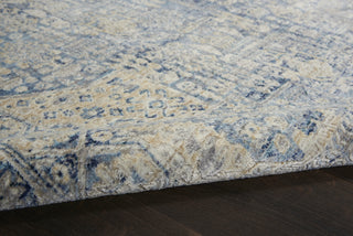 Nourison Lustrous Weave LUW02 Blue Ivory Area Rug Corner Image