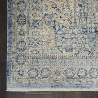 Nourison Lustrous Weave LUW02 Blue Ivory Area Rug Detail Image