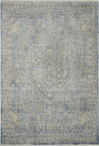 Nourison Lustrous Weave LUW02 Blue Ivory Area Rug main image