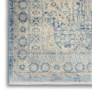 Nourison Lustrous Weave LUW02 Blue Ivory Area Rug Texture Image