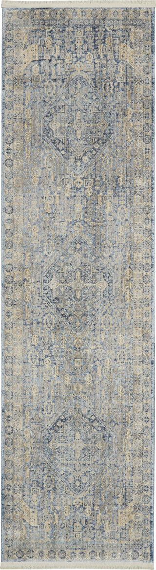 Nourison Lustrous Weave LUW02 Blue Ivory Area Rug Main Image