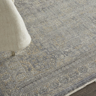 Nourison Lustrous Weave LUW02 Grey Beige Area Rug Corner Image