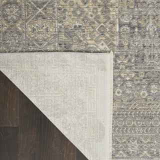 Nourison Lustrous Weave LUW02 Grey Beige Area Rug Corner Image