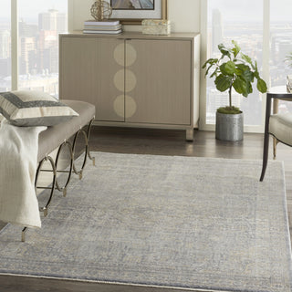 Nourison Lustrous Weave LUW02 Grey Beige Area Rug Room Image Feature