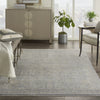 Nourison Lustrous Weave LUW02 Grey Beige Area Rug Corner Image