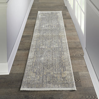 Nourison Lustrous Weave LUW02 Grey Beige Area Rug Corner Image