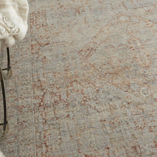 Nourison Lustrous Weave LUW02 Grey Brick Area Rug Corner Image